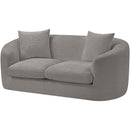  Manufacturer Color_Grey -- Penelope 66.5" Grey Chenille Fabric Upholstered Loveseat IMAGE 8