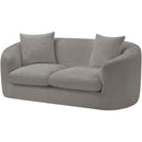 Meridian Penelope Grey Chenille Fabric Loveseat IMAGE 8