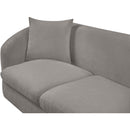 Meridian Penelope Grey Chenille Fabric Sofa IMAGE 13