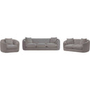 Meridian Penelope Grey Chenille Fabric Sofa IMAGE 16