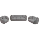  Meridian Penelope 92.5" Grey Chenille Fabric Upholstered Sofa IMAGE 17
