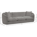  Manufacturer Color_Grey -- Penelope 92.5" Grey Chenille Fabric Upholstered Sofa IMAGE 19