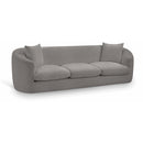 Meridian Penelope Grey Chenille Fabric Sofa IMAGE 1