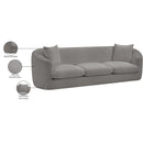  Meridian Penelope 92.5" Grey Chenille Fabric Upholstered Sofa IMAGE 20