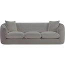 Meridian Penelope Grey Chenille Fabric Sofa IMAGE 3
