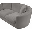Meridian Penelope Grey Chenille Fabric Sofa IMAGE 9