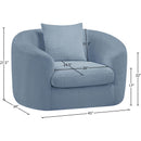  Manufacturer Color_Light Blue -- Penelope Light Blue Chenille Fabric Upholstered Chair IMAGE 12
