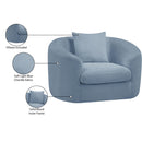 Meridian Penelope Light Blue Chenille Fabric Chair IMAGE 13