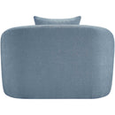 Meridian Penelope Light Blue Chenille Fabric Chair IMAGE 5