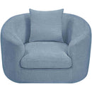 Meridian Penelope Light Blue Chenille Fabric Chair IMAGE 6