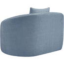 Meridian Penelope Light Blue Chenille Fabric Chair IMAGE 7
