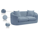  Manufacturer Color_Light Blue -- Penelope 66.5" Light Blue Chenille Fabric Upholstered Loveseat IMAGE 15