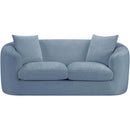 Manufacturer Color_Light Blue -- Penelope 66.5" Light Blue Chenille Fabric Upholstered Loveseat IMAGE 3