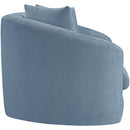 Manufacturer Color_Light Blue -- Penelope 66.5" Light Blue Chenille Fabric Upholstered Loveseat IMAGE 4
