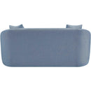 Meridian Penelope Light Blue Chenille Fabric Loveseat IMAGE 5