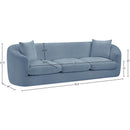  Manufacturer Color_Light Blue -- Penelope 92.5" Light Blue Chenille Fabric Upholstered Sofa IMAGE 19
