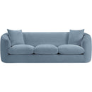 Meridian Penelope Light Blue Chenille Fabric Sofa IMAGE 3