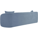 Meridian Penelope Light Blue Chenille Fabric Sofa IMAGE 7