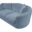 Meridian Penelope Light Blue Chenille Fabric Sofa IMAGE 9