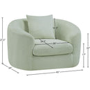  Manufacturer Color_Mint -- Penelope Mint Chenille Fabric Upholstered Chair IMAGE 12