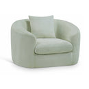 Meridian Penelope Mint Chenille Fabric Chair IMAGE 1