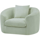  Manufacturer Color_Mint -- Penelope Mint Chenille Fabric Upholstered Chair IMAGE 8