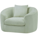 Meridian Penelope Mint Chenille Fabric Chair IMAGE 8