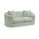  Manufacturer Color_Mint -- Penelope 66.5" Mint Chenille Fabric Upholstered Loveseat IMAGE 1