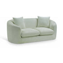 Meridian Penelope Mint Chenille Fabric Loveseat IMAGE 1