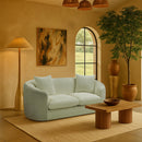  Manufacturer Color_Mint -- Penelope 66.5" Mint Chenille Fabric Upholstered Loveseat IMAGE 2