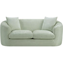  Manufacturer Color_Mint -- Penelope 66.5" Mint Chenille Fabric Upholstered Loveseat IMAGE 3