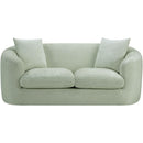 Meridian Penelope Mint Chenille Fabric Loveseat IMAGE 3