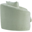 Meridian Penelope Mint Chenille Fabric Loveseat IMAGE 4