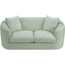  Manufacturer Color_Mint -- Penelope 66.5" Mint Chenille Fabric Upholstered Loveseat IMAGE 6