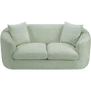 Meridian Penelope Mint Chenille Fabric Loveseat IMAGE 6