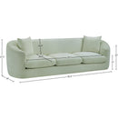  Manufacturer Color_Mint -- Penelope 92.5" Mint Chenille Fabric Upholstered Sofa IMAGE 14