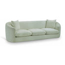 Meridian Penelope Mint Chenille Fabric Sofa IMAGE 1