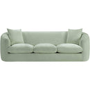 Meridian Penelope Mint Chenille Fabric Sofa IMAGE 3
