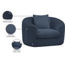 Meridian Penelope Navy Chenille Fabric Chair IMAGE 13