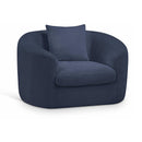  Manufacturer Color_Navy -- Penelope Navy Chenille Fabric Upholstered Chair IMAGE 1