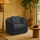 Meridian Penelope Navy Chenille Fabric Chair IMAGE 2