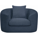  Manufacturer Color_Navy -- Penelope Navy Chenille Fabric Upholstered Chair IMAGE 3