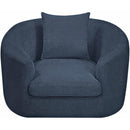 Meridian Penelope Navy Chenille Fabric Chair IMAGE 6