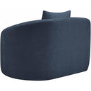 Meridian Penelope Navy Chenille Fabric Chair IMAGE 7