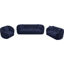 Meridian Penelope Navy Chenille Fabric Loveseat IMAGE 12