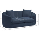  Manufacturer Color_Navy -- Penelope 66.5" Navy Chenille Fabric Upholstered Loveseat IMAGE 14