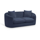  Manufacturer Color_Navy -- Penelope 66.5" Navy Chenille Fabric Upholstered Loveseat IMAGE 1