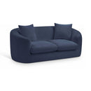 Meridian Penelope Navy Chenille Fabric Loveseat IMAGE 1