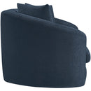 Meridian Penelope Navy Chenille Fabric Loveseat IMAGE 4