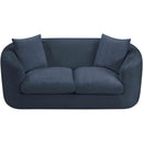 Meridian Penelope Navy Chenille Fabric Loveseat IMAGE 6